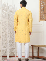 Embroidered & Sequin Cotton Kurta Pyjama Sets-JOKP-P