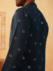 Embroidered & Sequin Cotton Blend Kurta Pyjama Sets-JOKP-Pl