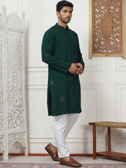 Embroidered Viscose Rayon Straight Kurta Pyjama Set-JOKP-PS