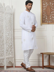 Embroidered Viscose Rayon Straight Kurta Pyjama Set-JOKP-P