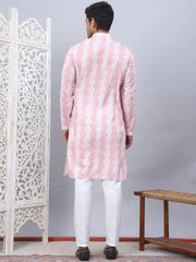 Tie-dye Embroidered & Sequin Kurta With Pyjama-JOKP-5093Peach