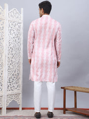 Tie-dye Embroidered & Sequin Kurta With Pyjama-JOKP-5093Peach