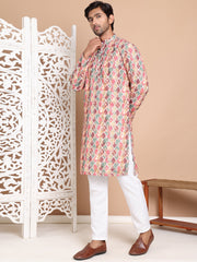Printed and Emrbroidered Kurta Pyjama Set ( JOKP P 5097Multi ) [FF] [D-12-13]