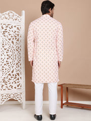 Printed and Emrbroidered Kurta Pyjama Set ( JOKP P 5097Orange ) [FF] [D-12-13]