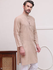 Pure Cotton Solid Kurtas ( KO 5101Beige )
