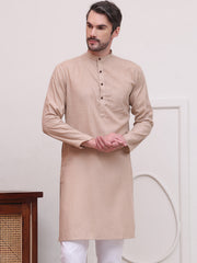 Pure Cotton Solid Kurtas ( KO 5101Beige )