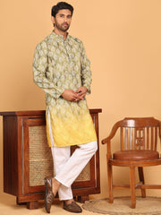 Digital Printed Kurta Pyjama Set ( JOKP P 5104 Green ) [FF] [P-7-8]