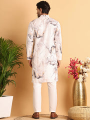 Marble Printed Sequin Cotton Kurta Pyjama Set ( JOKP P 5112Brown ) [FF] [P-5]