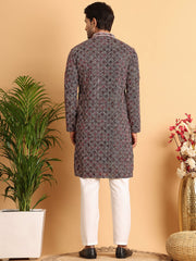 Embroidered Viscose Kurta Set For Men ( JOKP P 5120Peach ) [FF] [C-8]