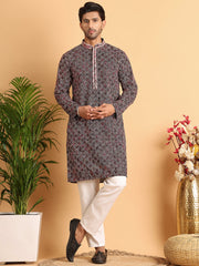 Embroidered Viscose Kurta Set For Men ( JOKP P 5120Peach ) [FF] [C-8]