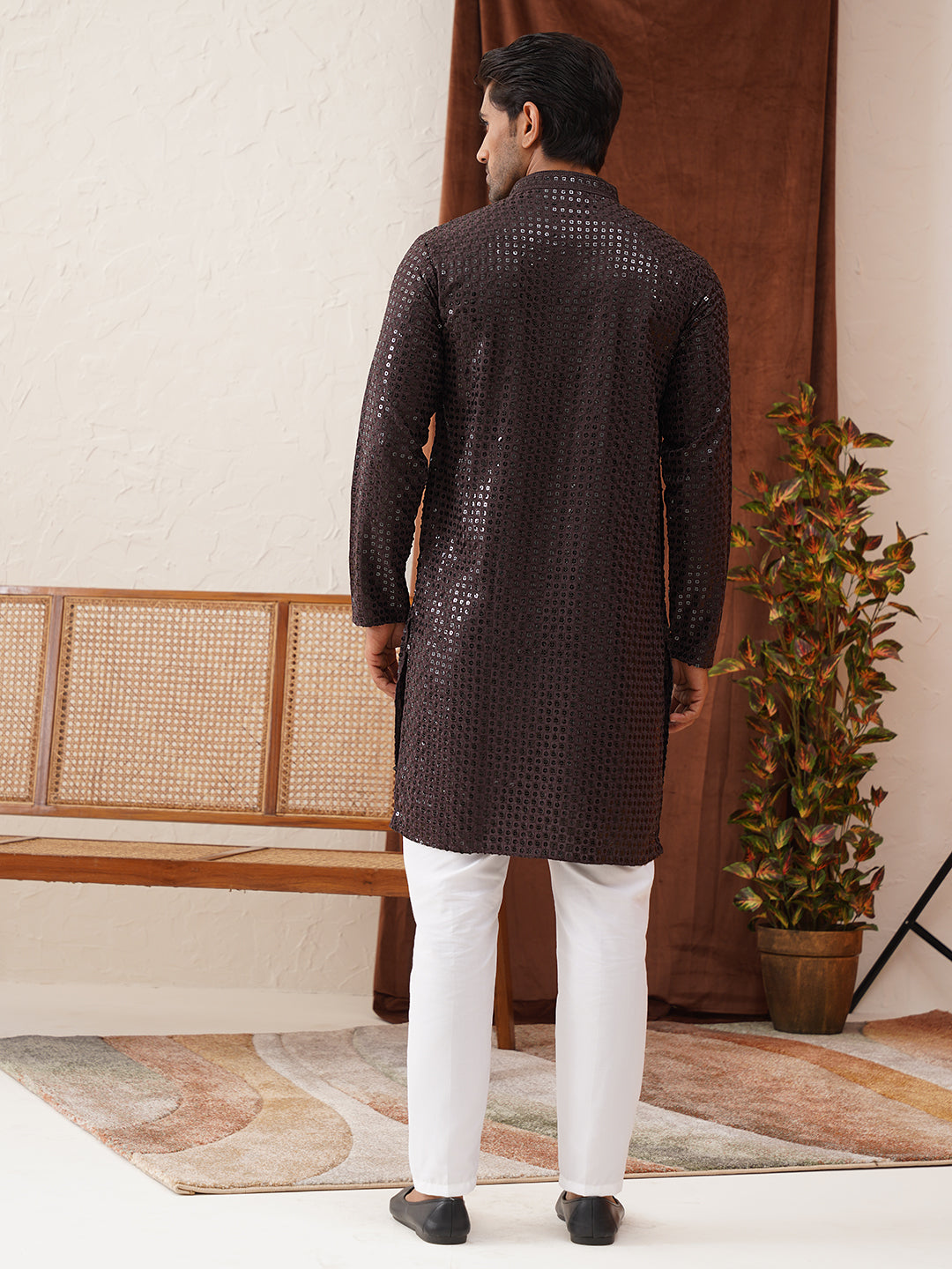 DesiQlo Men Embroidered Kurta Pyjama Set - Multicolor - JOKP_P_5136Cof