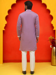 Embroidered Straight Kurta Pyjama Set ( JOKP P 5137 Magenta ) [FF] [F-11-12]