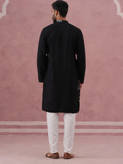 Floral Embroidered and Sequins Kurta Set (JOKP P 5140 Black ) [FF] [D-5-6 & C5-6]