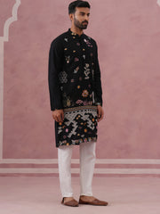 Floral Embroidered and Sequins Kurta Set (JOKP P 5140 Black ) [FF] [D-5-6 & C5-6]
