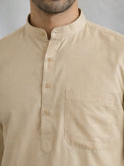 Solid Cotton Kurta Set for Men ( JOKP 5144Beige )