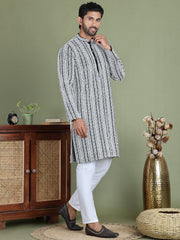Embroidered and Mirror Work Kurta Pyjama Sets ( JOKP 5146Navy ) [FF] [P-12]