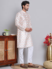 Digital Printed Straight Kurta Set For Men ( JOKP 5148Cream ) [FF] [F-13-12]