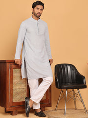 Embroidered & Sequence Kurta Pyjama for Men ( JOKP P 5177 Grey ) [FF] [K-15-16]