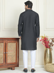 Animal Embroidered Kurta Pyjama Set ( JOKP P 5196 Blue ) [FF] [H-7]
