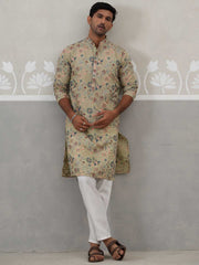 Embroidered Kurta Set For Men ( JOKP P 5227 P 5227Pista ) [FF] [E-3-4]