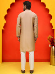 Embroidered & Sequins Kurta Set For Men ( JOKP P 5230 Beige ) [FF] [D-9]
