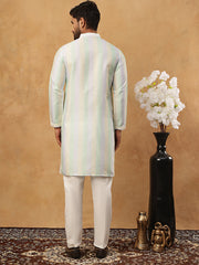 Embroidered and mirror work straight Kurta Set For Men, (JOKP 5231 Multi ) [FF] [D-2]