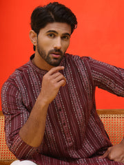 Self Design Cotton Straight Kurta Set ( JOKP P 5232 Maroon ) [FF] [H-3]