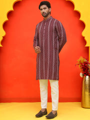 Self Design Cotton Straight Kurta Set ( JOKP P 5232 Maroon ) [FF] [H-3]