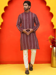 Self Design Cotton Straight Kurta Set ( JOKP P 5232 Maroon ) [FF] [H-3]
