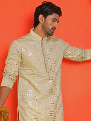Embroidered & Sequins Kurta Pyjama ( JOKP P 5233 Pista ) [FF] [S-2-3]
