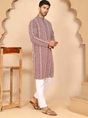 Embroidered Cotton Kurta with Churidar ( JOKP P 5264 P 5264Maroon ) [FF] [O-10]