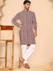 Embroidered Cotton Kurta with Churidar ( JOKP P 5264 P 5264Maroon ) [FF] [O-10]
