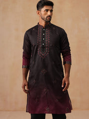 Men’s Ombre Kurtas ( KO 5291 Black ) [FF] [ I1 ]