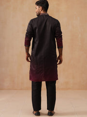 Men’s Ombre Kurta with Pyjama (JOKP B-P 5291 Black )