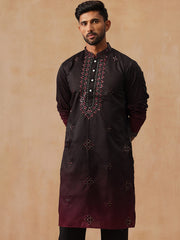 Men’s Ombre Kurtas ( KO 5291 Black ) [FF] [ I1 ]