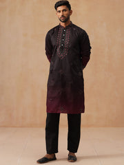 Men’s Ombre Kurta with Pyjama (JOKP B-P 5291 Black )