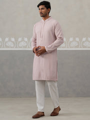 Men Embroidered Viscose Rayon Kurta with Pyjama ( JOKP P 5305 P 5305Peach ) [FF] [E-7-8]