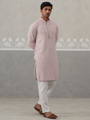 Men Embroidered Viscose Rayon Kurta with Pyjama ( JOKP P 5305 P 5305Peach ) [FF] [E-7-8]