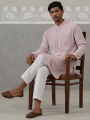 Men Embroidered Viscose Rayon Kurta with Pyjama ( JOKP P 5305 P 5305Peach ) [FF] [E-7-8]