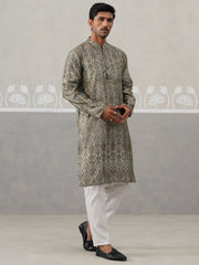 Silk Blend Designer Kurta Pyjama for Men ( JOKP P 5311 P 5311Sea-Green ) [FF] [A-1-4]