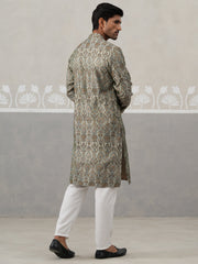 Silk Blend Designer Kurta Pyjama for Men ( JOKP P 5311 P 5311Sea-Green ) [FF] [A-1-4]