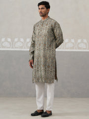 Silk Blend Designer Kurta Pyjama for Men ( JOKP P 5311 P 5311Sea-Green ) [FF] [A-1-4]