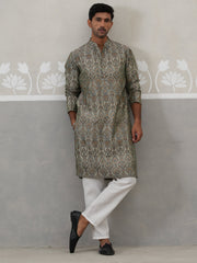 Silk Blend Designer Kurta Pyjama for Men ( JOKP P 5311 P 5311Sea-Green ) [FF] [A-1-4]