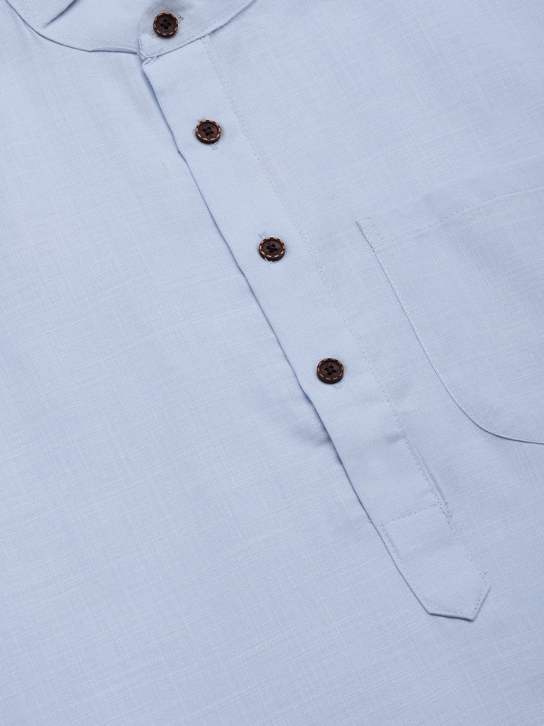 Sky Blue Cotton Kurta for Men | Indian Mens Kurta Fashion