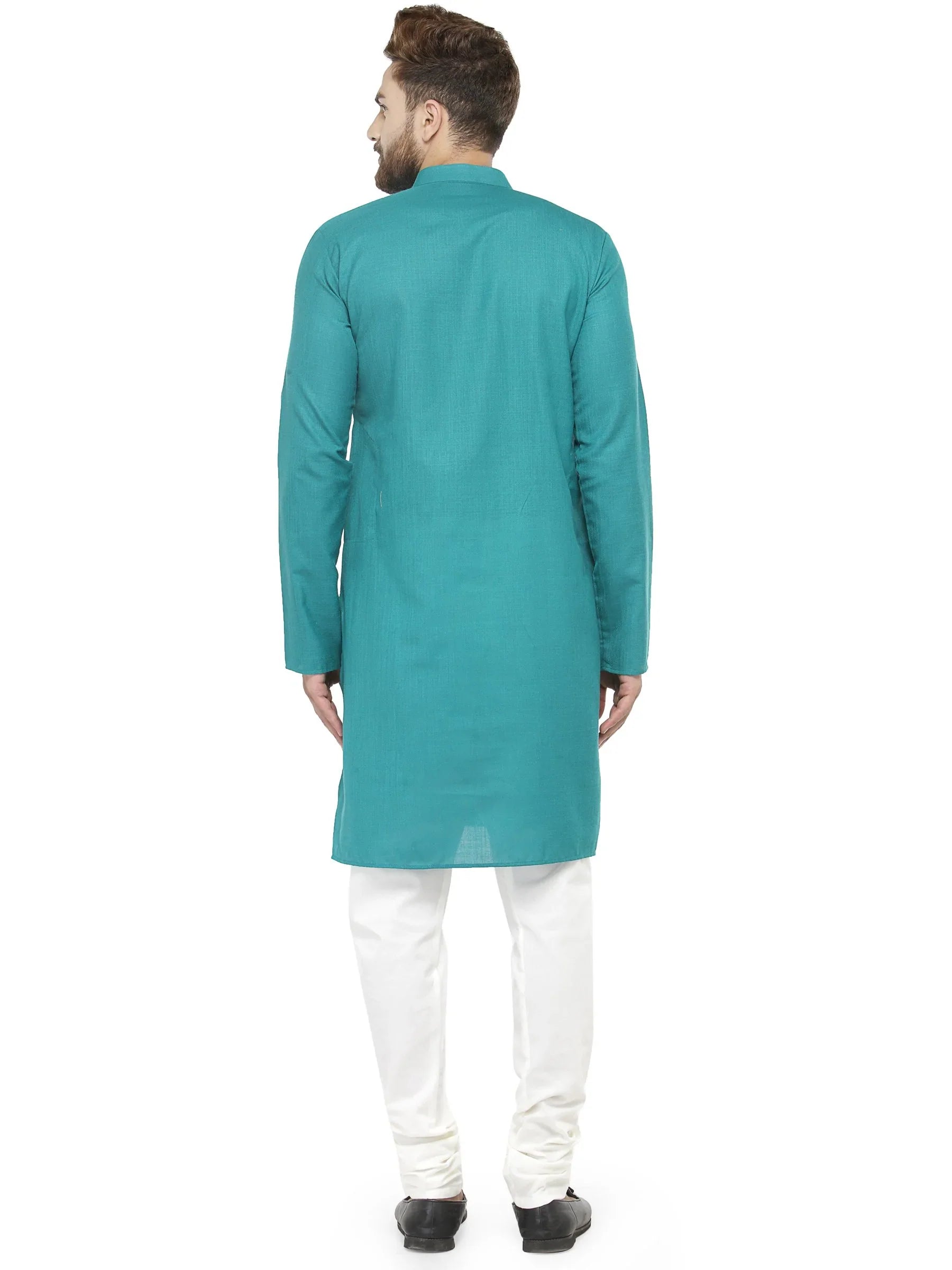 Green Cotton Kurta Pajama Set - Mens Kurta Pajama for all Occa...