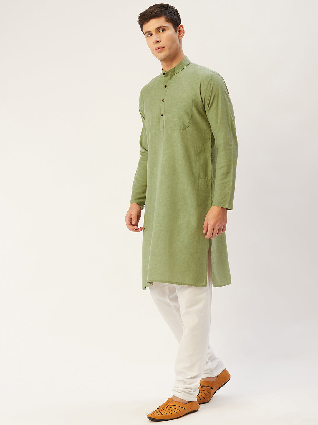 Men's Pista Cotton Kurta | Stylish Indian Kurta for Men