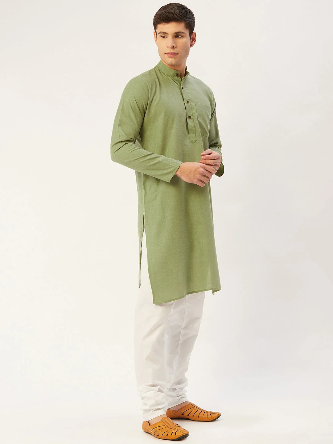 Men's Pista Cotton Kurta | Stylish Indian Kurta for Men