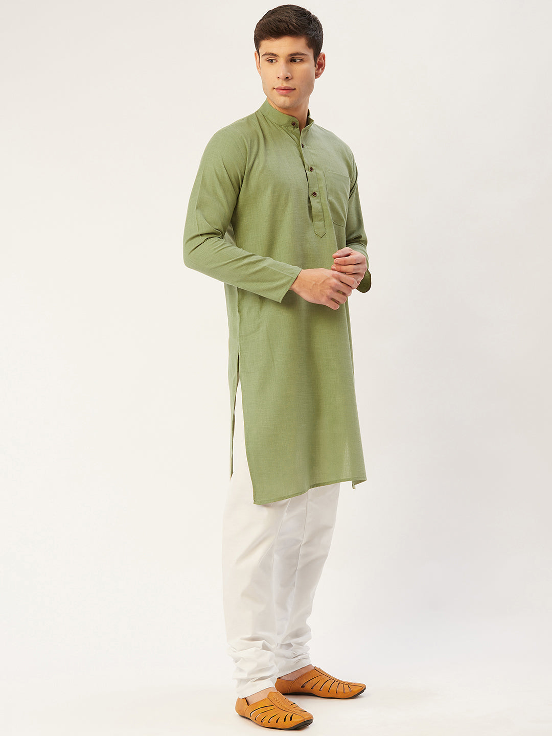 Men's Pista Cotton Kurta | Stylish Indian Kurta for Men
