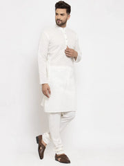 Men Cream Chikan Kurta Only ( KO 561 Cream )-KO-561
