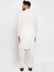 Men Cream Chikan Kurta Only ( KO 561 Cream )-KO-561